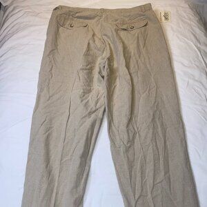 NWT Beige Northern Spirit Linen Cotton Pants Size 34